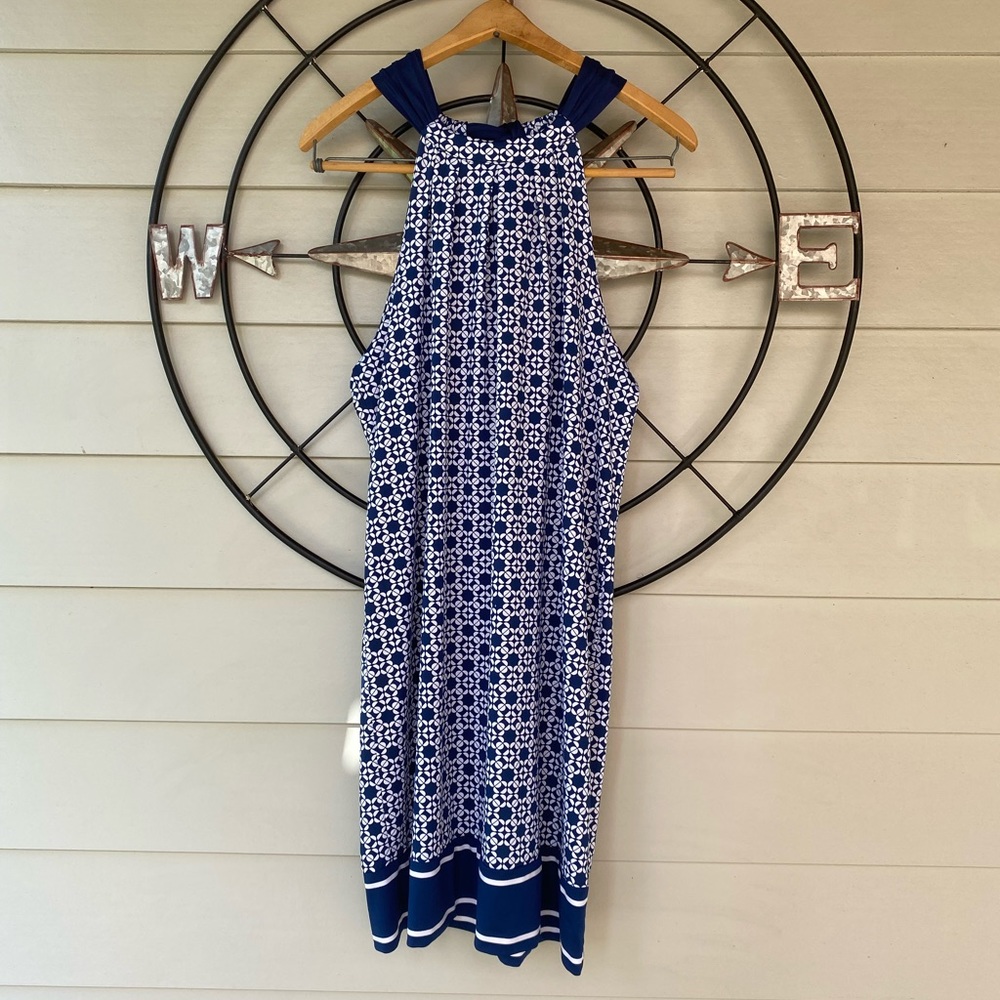 Mud Pie Printed Halter Tie Dress